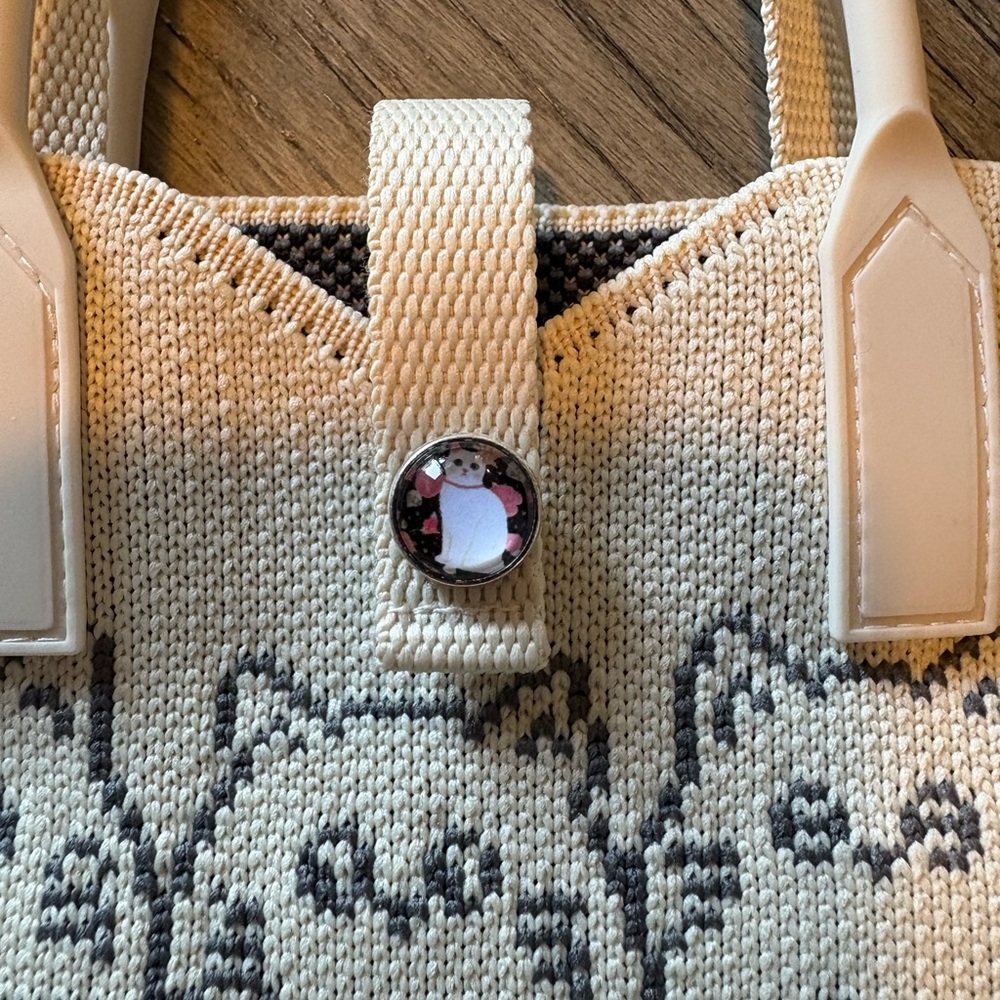 Chic Cat Patterned Mini Bag - image 3